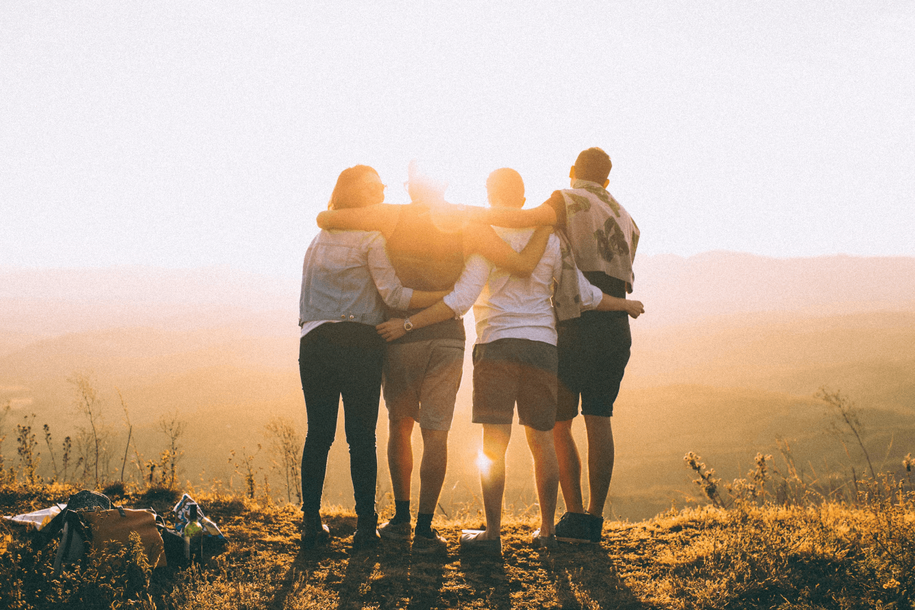 Group of people connecting outdoors | Innerheal App Together Feature